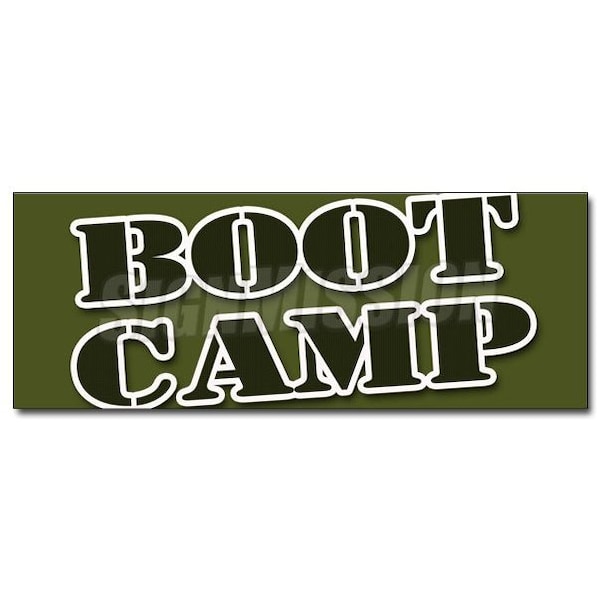 BOOT CAMP DECAL sticker fitness run trainer weights gym sports extreme, D-36 Boot Camp